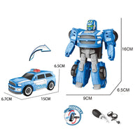 HKM-718355 2-in-1 Remote Control Car and Robot for Boys, Interactive Light & Sound Toy, Ages 5-7, ABS Plastic, EPT739902