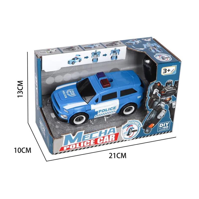 HKM-718355 2-in-1 Remote Control Car and Robot for Boys, Interactive Light & Sound Toy, Ages 5-7, ABS Plastic, EPT739902
