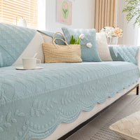 HKM-718547 Non-Slip Cotton Cushion with Nature-Inspired Patterns - Multiple Sizes Available