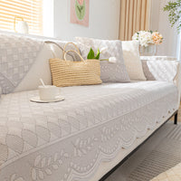 HKM-718547 Non-Slip Cotton Cushion with Nature-Inspired Patterns - Multiple Sizes Available