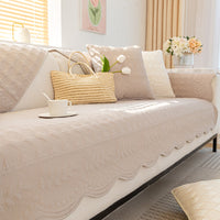 HKM-718547 Non-Slip Cotton Cushion with Nature-Inspired Patterns - Multiple Sizes Available