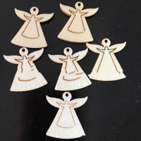 HKM-718675 Christmas Wood Chip Decorative Pendant Set - 50 Mixed Cartoon Ornaments in MDF