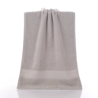 HKM-719123 Simple Double Satin Cotton Towel Set - Pure Color Options in Various Sizes