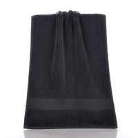 HKM-719123 Simple Double Satin Cotton Towel Set - Pure Color Options in Various Sizes