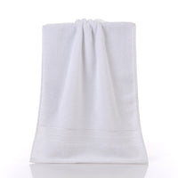 HKM-719123 Simple Double Satin Cotton Towel Set - Pure Color Options in Various Sizes
