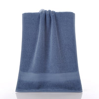 HKM-719123 Simple Double Satin Cotton Towel Set - Pure Color Options in Various Sizes