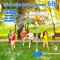 HKM-719187 Kids Outdoor Water Sprinkler Toy with Ejector Rocket Launcher for Summer Fun