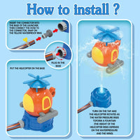 HKM-719187 Kids Outdoor Water Sprinkler Toy with Ejector Rocket Launcher for Summer Fun