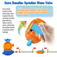 HKM-719187 Kids Outdoor Water Sprinkler Toy with Ejector Rocket Launcher for Summer Fun