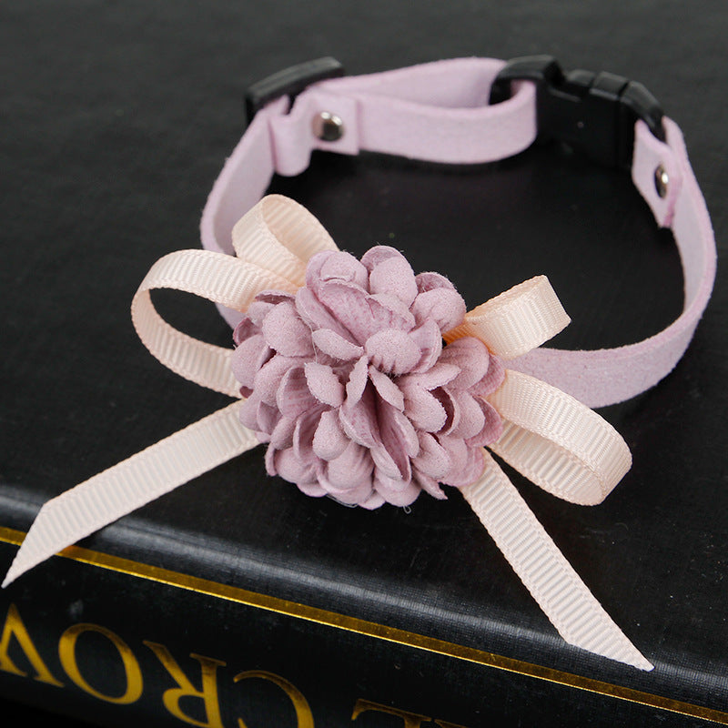 HKM-719251 Flower Pet Collar Necklace