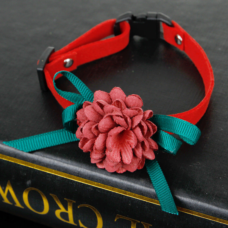 HKM-719251 Flower Pet Collar Necklace