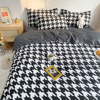HKM-719315 Cute Cartoon 4-Piece Bed Sheet Set with Pillowcases and Quilt Cover