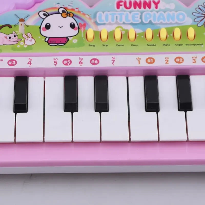 HKM-719507 25-Key Cartoon Electronic Keyboard Toy for Kids - Educational Musical Instrument
