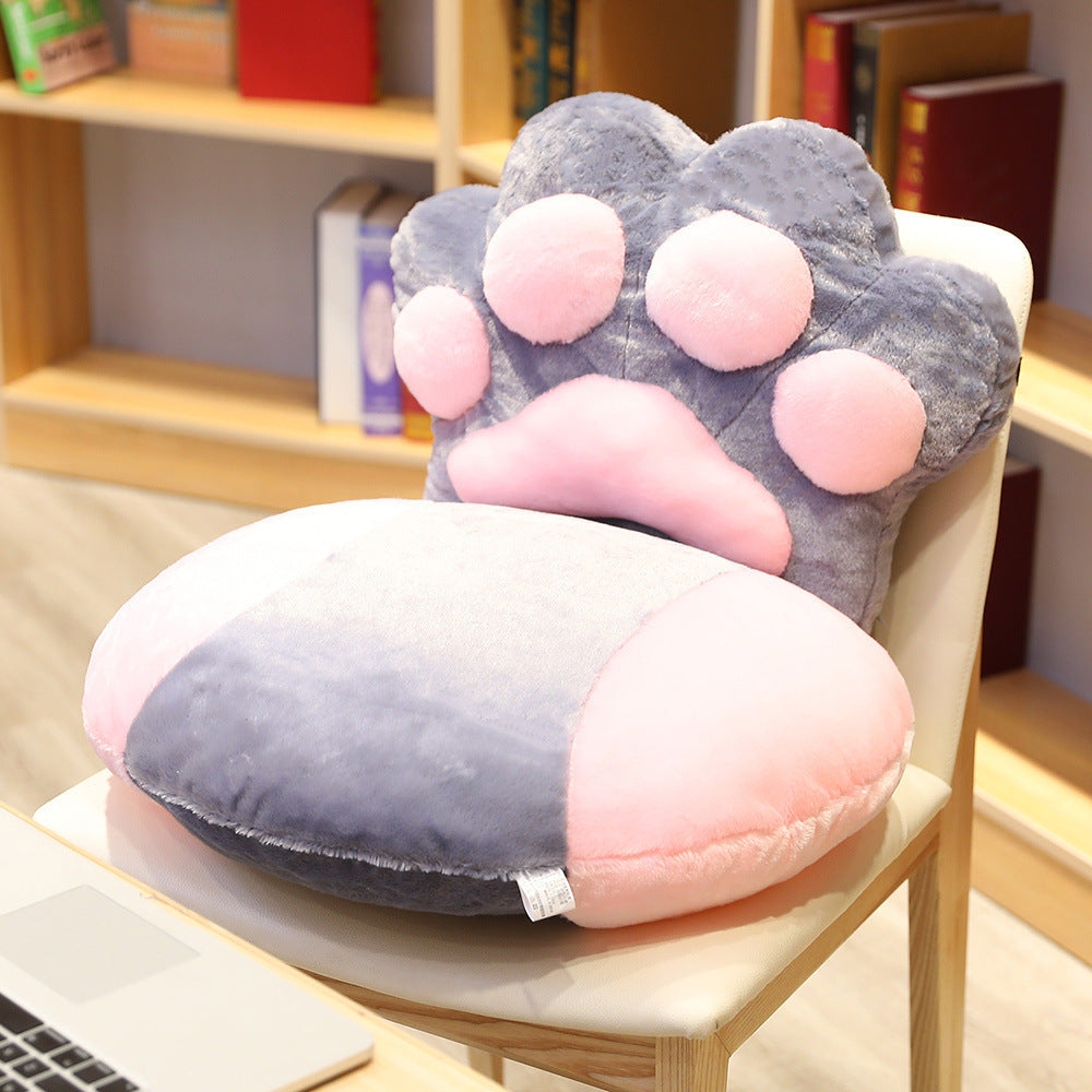 HKM-719507 Cat Claw Plush Chair Backrest Cushion - Thickened, Non-Slip, Cute Design for Children