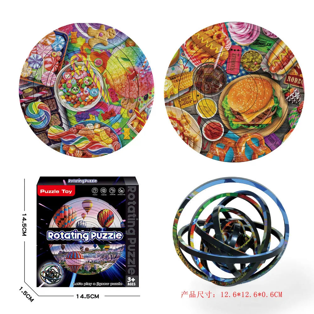 HKM-719699 3D Flip Rotating Puzzle Toy for Kids - Educational Decompression Toy for All Ages