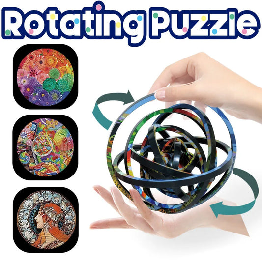 HKM-719699 3D Flip Rotating Puzzle Toy for Kids - Educational Decompression Toy for All Ages