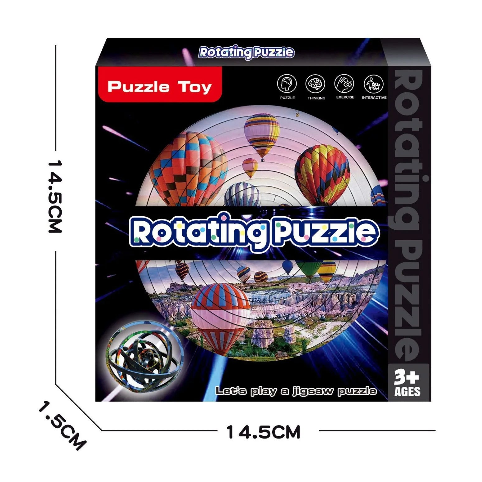 HKM-719699 3D Flip Rotating Puzzle Toy for Kids - Educational Decompression Toy for All Ages
