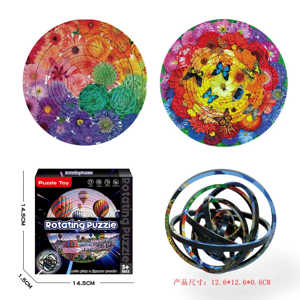 HKM-719699 3D Flip Rotating Puzzle Toy for Kids - Educational Decompression Toy for All Ages
