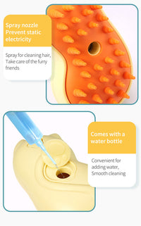 HKM-719699 Electric One-Click Pet Massage and Cleaning Brush for Cats and Dogs