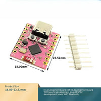 HKM-719891 ESP32 SuperMini Development Board - Compact Black and Pink Design, Dimensions 18x225mm
