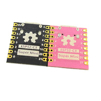 HKM-719891 ESP32 SuperMini Development Board - Compact Black and Pink Design, Dimensions 18x225mm