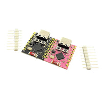 HKM-719891 ESP32 SuperMini Development Board - Compact Black and Pink Design, Dimensions 18x225mm