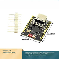 HKM-719891 ESP32 SuperMini Development Board - Compact Black and Pink Design, Dimensions 18x225mm