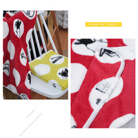 HKM-720019 Cozy Coral Fleece Cartoon Blanket for Babies and Office Use