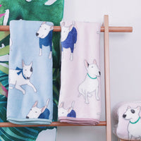 HKM-720019 Cozy Coral Fleece Cartoon Blanket for Babies and Office Use