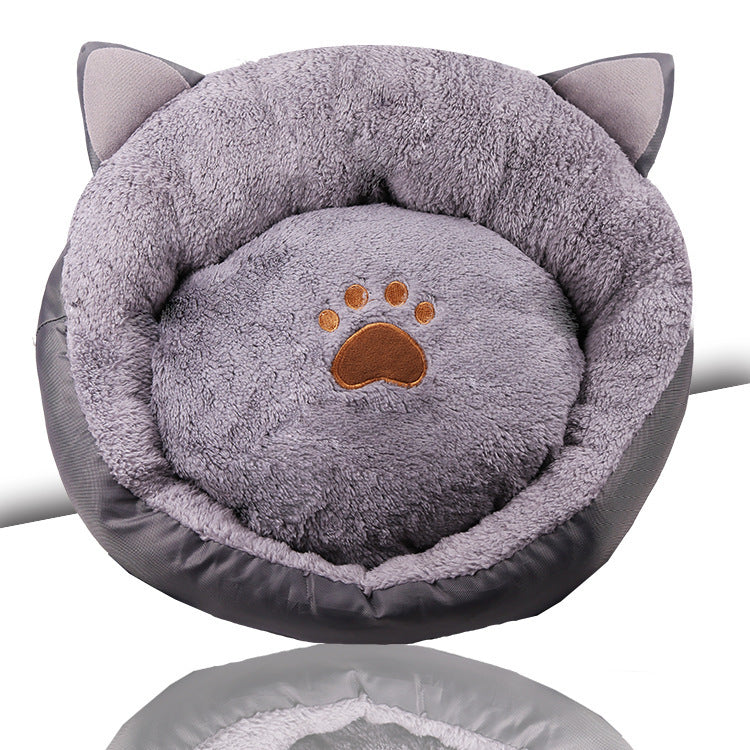 HKM-720083 Cat ears kennel warm padded pet nest