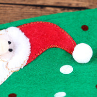 HKM-720147 Christmas Wine Bottle Cover Set - Festive Red and Green Cloth Decor for Holiday Gifting