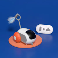 HKM-720147 Remote Control Interactive Cat Car Toy USB Charging Chasing Automatic Self-moving Remote Smart Control Car Interactive Cat Toy Pet Products