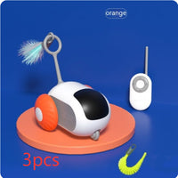 HKM-720147 Remote Control Interactive Cat Car Toy USB Charging Chasing Automatic Self-moving Remote Smart Control Car Interactive Cat Toy Pet Products