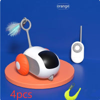 HKM-720147 Remote Control Interactive Cat Car Toy USB Charging Chasing Automatic Self-moving Remote Smart Control Car Interactive Cat Toy Pet Products