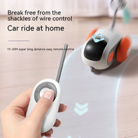 HKM-720147 Remote Control Interactive Cat Car Toy USB Charging Chasing Automatic Self-moving Remote Smart Control Car Interactive Cat Toy Pet Products
