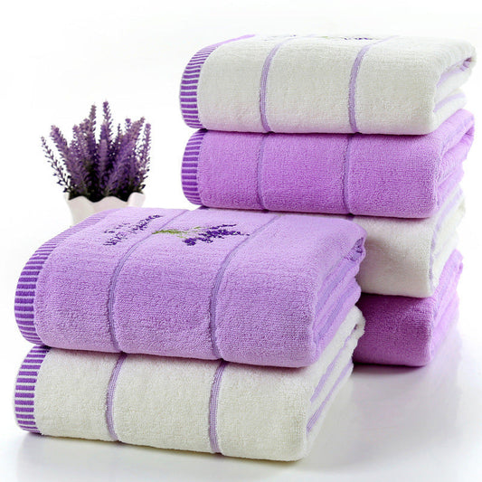 HKM-720275 Pure Cotton Lavender Scented Bath Towel - 140 x 70 cm