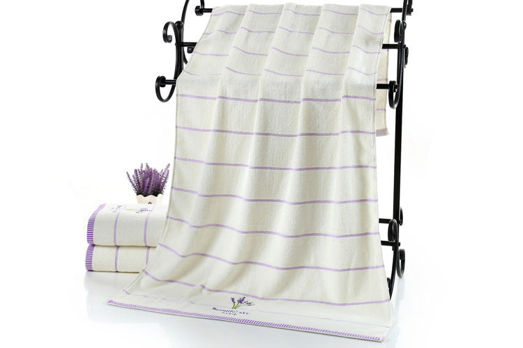HKM-720275 Pure Cotton Lavender Scented Bath Towel - 140 x 70 cm