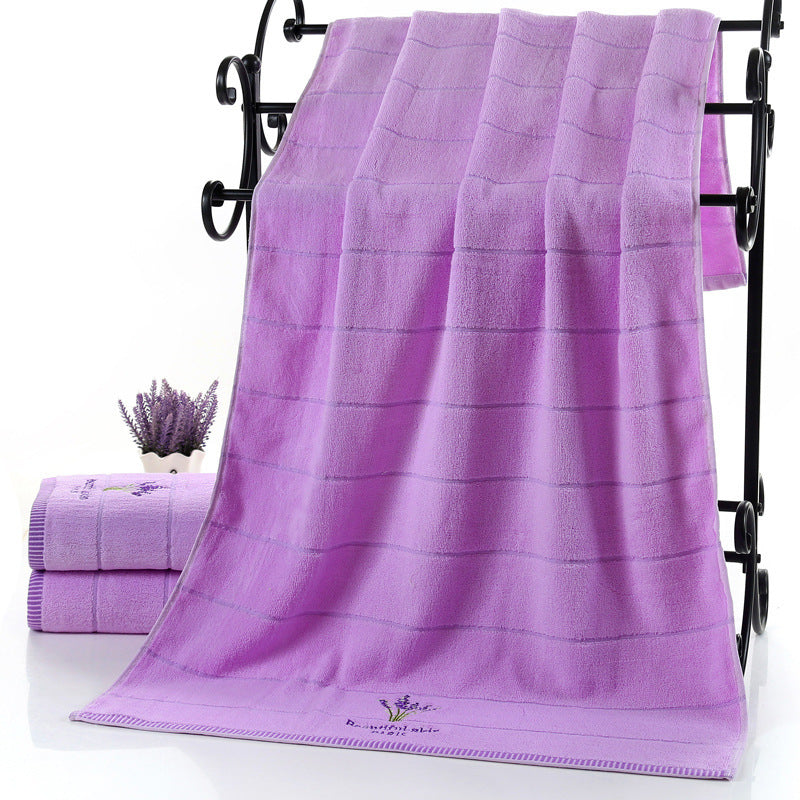 HKM-720275 Pure Cotton Lavender Scented Bath Towel - 140 x 70 cm