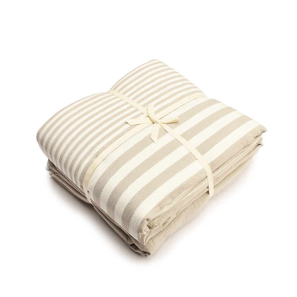 HKM-720467 Bedding Set in Pure Cotton - City Bar Series, 4-Piece Collection, Multiple Sizes Available