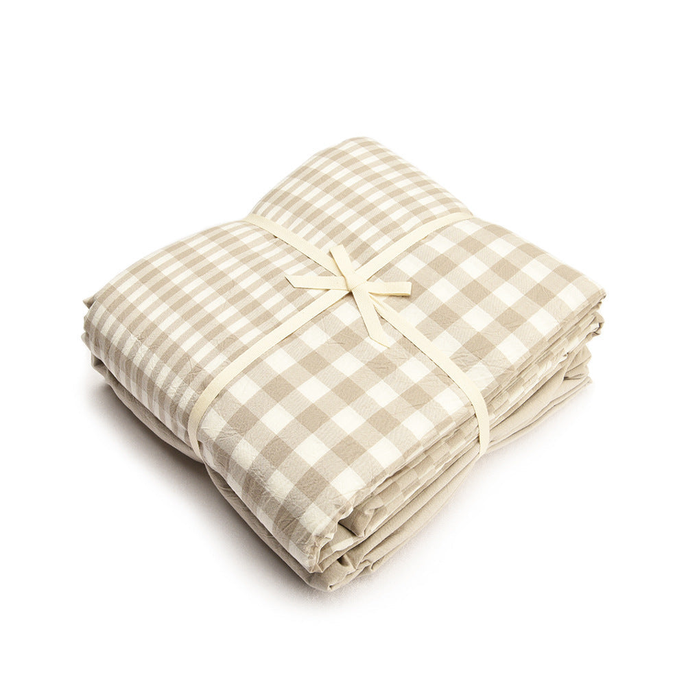 HKM-720467 Bedding Set in Pure Cotton - City Bar Series, 4-Piece Collection, Multiple Sizes Available