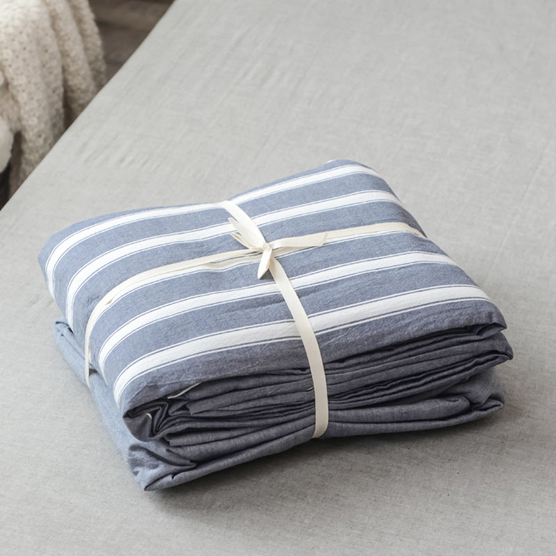 HKM-720467 Bedding Set in Pure Cotton - City Bar Series, 4-Piece Collection, Multiple Sizes Available
