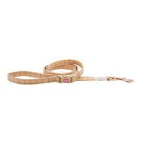 HKM-720531 Fashionable Lattice Pet Harness and Leash Set in Plaid Orange and Matcha Green