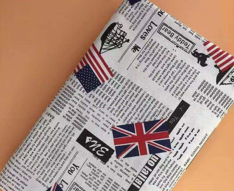 HKM-720531 Linen-Cotton Blend Printed Fabric for Bags and Home Textile Projects