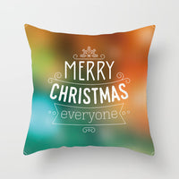 HKM-720595 Christmas-Themed Peach Skin Cushion Cover – 45x45cm Office Sofa Pillowcase