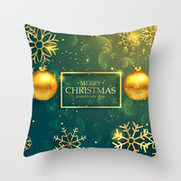 HKM-720595 Christmas-Themed Peach Skin Cushion Cover – 45x45cm Office Sofa Pillowcase