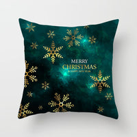 HKM-720595 Christmas-Themed Peach Skin Cushion Cover – 45x45cm Office Sofa Pillowcase