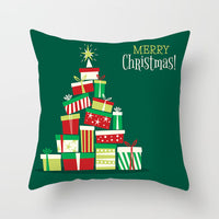 HKM-720595 Christmas-Themed Peach Skin Cushion Cover – 45x45cm Office Sofa Pillowcase