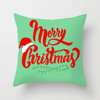 HKM-720595 Christmas-Themed Peach Skin Cushion Cover – 45x45cm Office Sofa Pillowcase