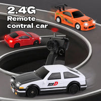 HKM-720659 1/64 Scale Mini RC Drift Car with LED Lights – 4WD Remote Control Vehicle for Indoor and Outdoor Use