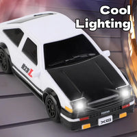 HKM-720659 1/64 Scale Mini RC Drift Car with LED Lights – 4WD Remote Control Vehicle for Indoor and Outdoor Use